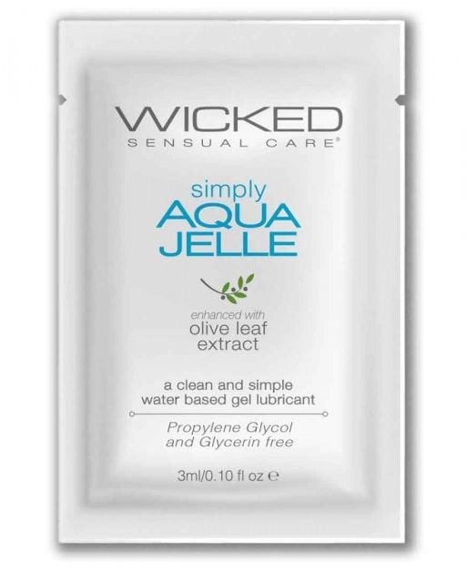 Гель-лубрикант Simply Aqua Jelle - 3 мл. - Wicked - купить с доставкой во Владивостоке