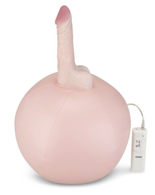 Надувной секс-мяч с реалистичным вибратором - Lux Fetish - купить с доставкой во Владивостоке