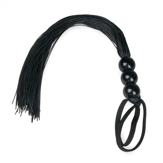 Черная силиконовая плеть Silicone Whip - 32 см. - Easy toys - купить с доставкой во Владивостоке