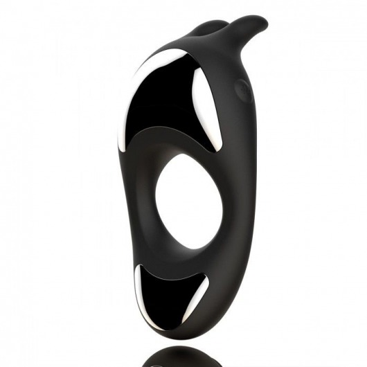 Черное эрекционное кольцо с двумя моторами Zeus Dual Vibe Cock Ring - FeelzToys - во Владивостоке купить с доставкой