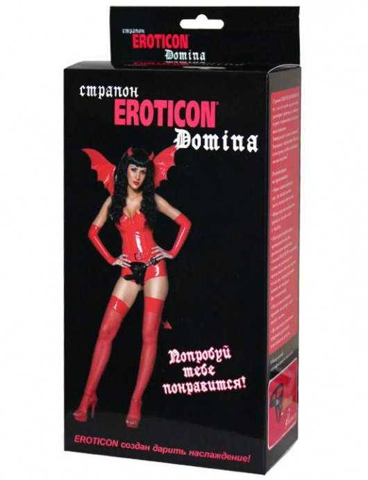 Телесный женский страпон Domina - 14 см. - Eroticon - купить с доставкой во Владивостоке