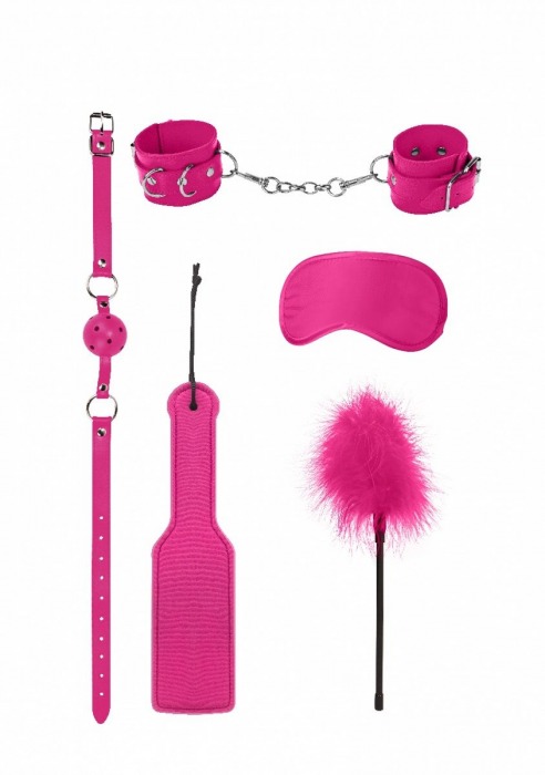 Розовый игровой набор БДСМ Introductory Bondage Kit №4 - Shots Media BV - купить с доставкой во Владивостоке