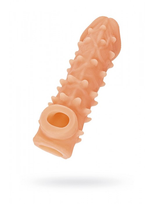 Телесная закрытая насадка с пупырышками Cock Sleeve Size S - 13,8 см. - KOKOS - во Владивостоке купить с доставкой