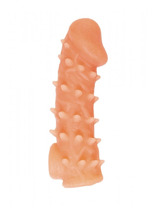 Телесная закрытая насадка с пупырышками Cock Sleeve Size S - 13,8 см. - KOKOS - во Владивостоке купить с доставкой