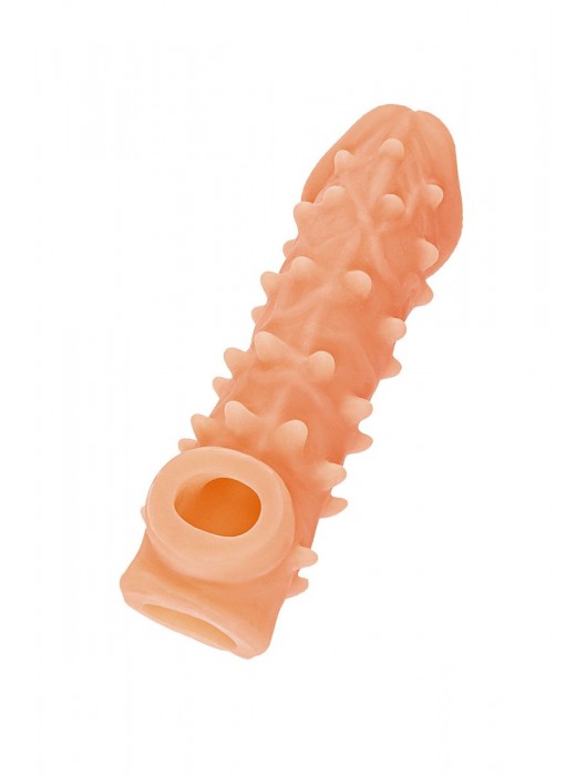 Телесная закрытая насадка с пупырышками Cock Sleeve Size S - 13,8 см. - KOKOS - во Владивостоке купить с доставкой