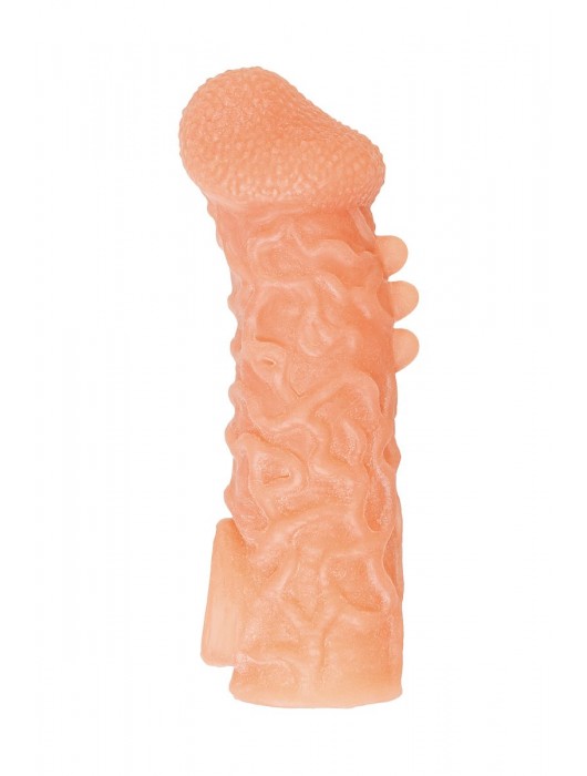 Телесная закрытая насадка с шершавой головкой Cock Sleeve Size S - 13,8 см. - KOKOS - во Владивостоке купить с доставкой