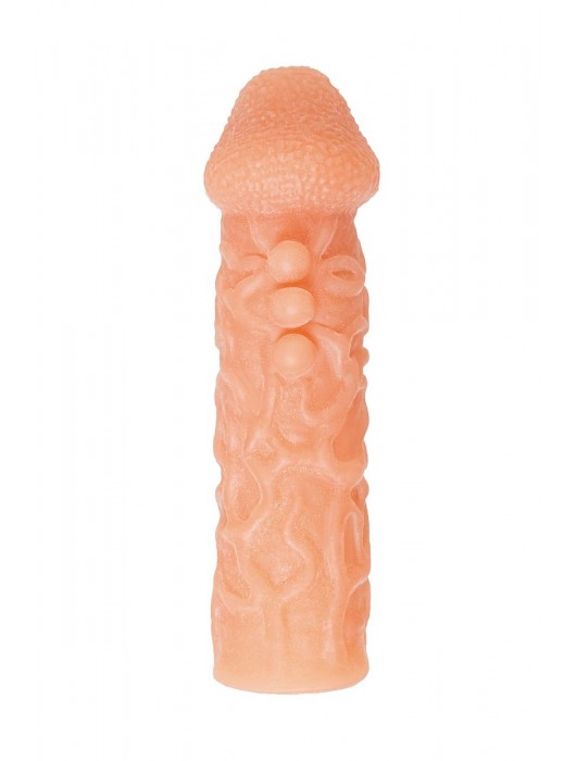 Телесная закрытая насадка с шершавой головкой Cock Sleeve Size S - 13,8 см. - KOKOS - во Владивостоке купить с доставкой