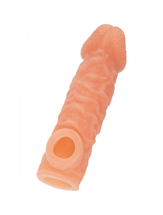 Телесная закрытая насадка с шершавой головкой Cock Sleeve Size S - 13,8 см. - KOKOS - во Владивостоке купить с доставкой