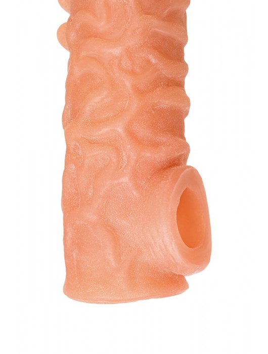 Телесная закрытая насадка с шершавой головкой Cock Sleeve Size S - 13,8 см. - KOKOS - во Владивостоке купить с доставкой