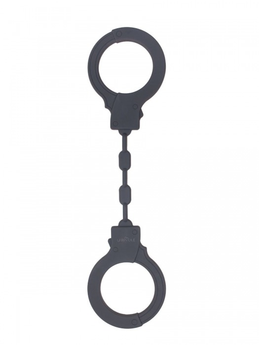 Темно-серые силиконовые наручники - Le Frivole - купить с доставкой во Владивостоке