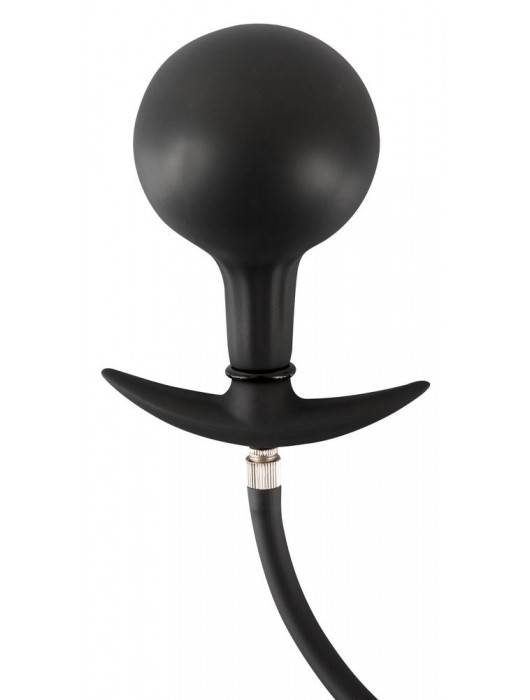 Черная анальная втулка-расширитель Inflatable Plug - Orion