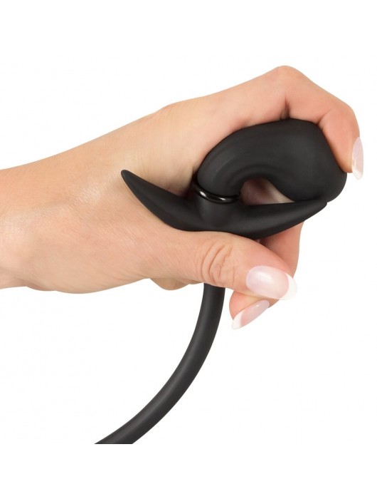 Черная анальная втулка-расширитель Inflatable Plug - Orion