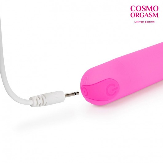 Розовый классический перезаряжаемый мини-вибратор - 12 см. - Cosmo