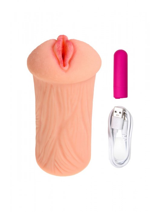 Реалистичный мастурбатор-вагина телесного цвета Elegance.001 с вибрацией - KOKOS - во Владивостоке купить с доставкой