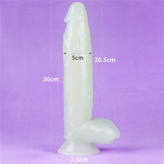 Прозрачный, светящийся в темноте фаллоимитатор Lumino Play Dildo - 26 см. - Lovetoy