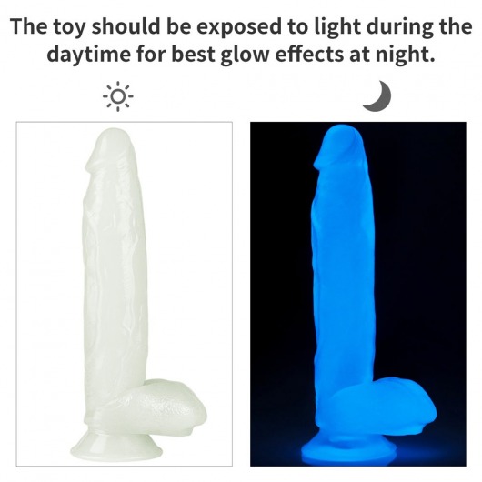 Прозрачный, светящийся в темноте фаллоимитатор Lumino Play Dildo - 26 см. - Lovetoy