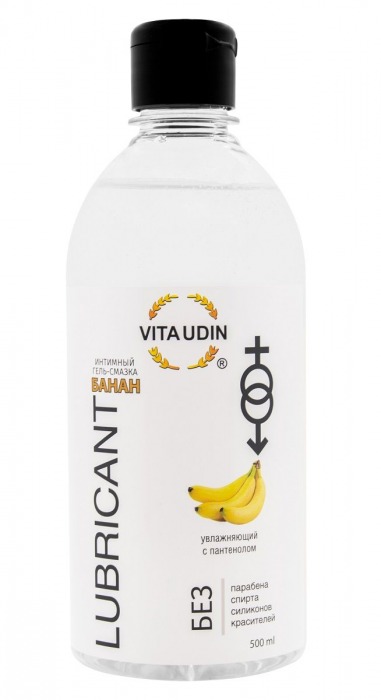 Интимный гель-смазка на водной основе VITA UDIN с ароматом банана - 500 мл. - VITA UDIN - купить с доставкой во Владивостоке