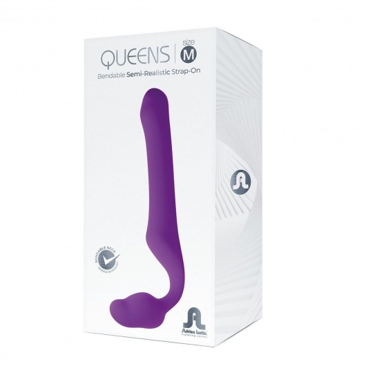 Лиловый безремневой страпон Queens M - Adrien Lastic - купить с доставкой во Владивостоке