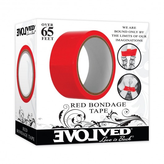 Красная лента для бондажа Red Bondage Tape - 20 м. - Evolved - купить с доставкой во Владивостоке
