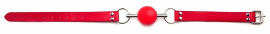 Кляп-шар на красных ремешках Solid Ball Gag - Shots Media BV - купить с доставкой во Владивостоке