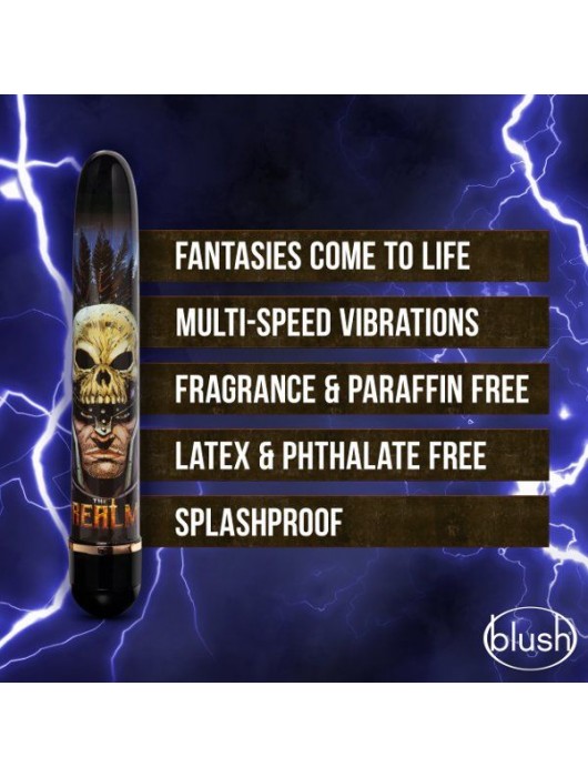 Синий классический вибратор Knight - 17,7 см. - Blush Novelties