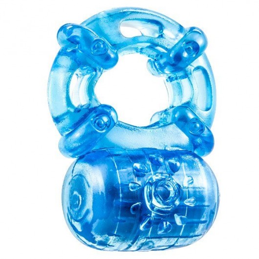 Голубое эрекционное виброкольцо Reusable 5 Function Cock Ring - Blush Novelties - во Владивостоке купить с доставкой