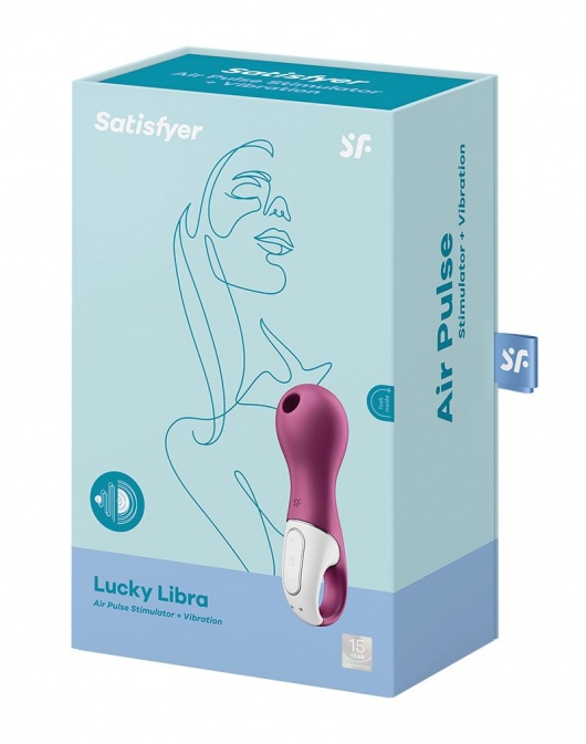 Малиновый вакуум-волновой вибростимулятор Lucky Libra - Satisfyer