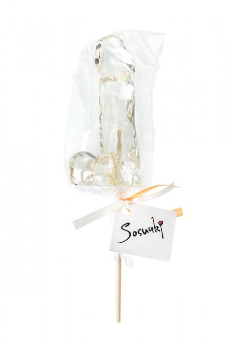Прозрачный леденец в форме пениса со вкусом пина колада - Sosuчki - купить с доставкой во Владивостоке