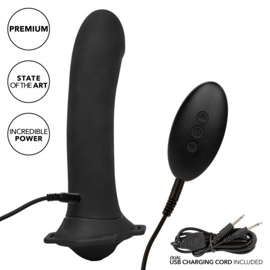 Черный женский страпон с вибрацией Me2 Remote Rumbler - 16,5 см. - California Exotic Novelties - купить с доставкой во Владивостоке