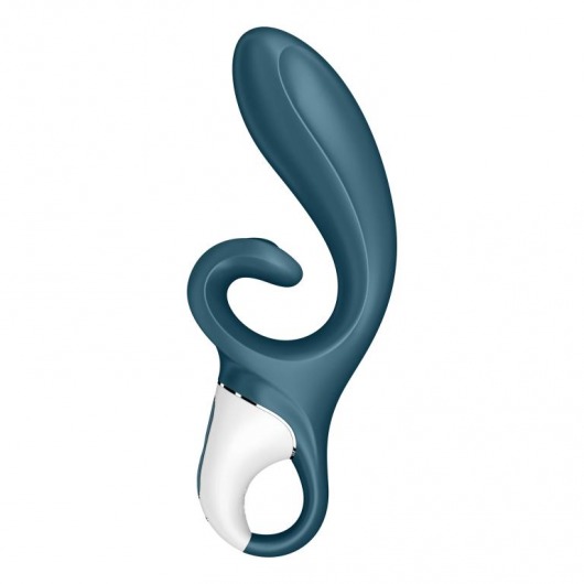 Темно-бирюзовый вибратор-кролик Hug Me - 21,2 см. - Satisfyer