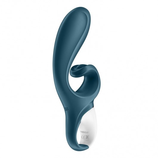 Темно-бирюзовый вибратор-кролик Hug Me - 21,2 см. - Satisfyer