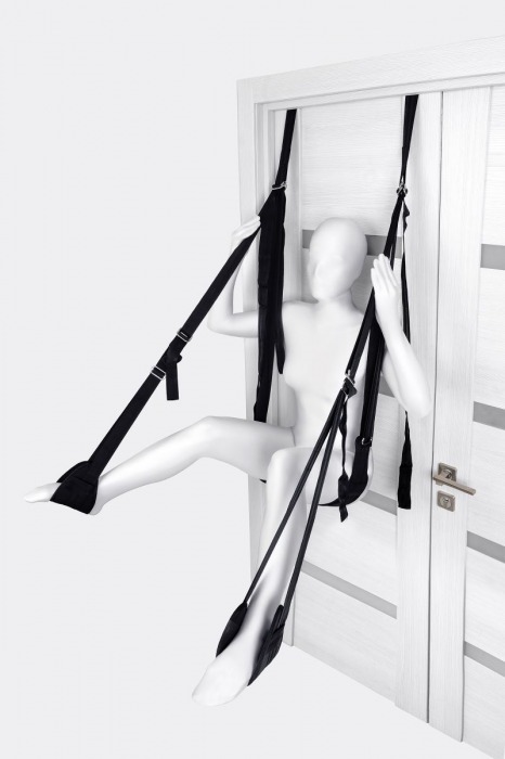 Черные секс-качели на дверь Anonymo №0505 - ToyFa - купить с доставкой во Владивостоке