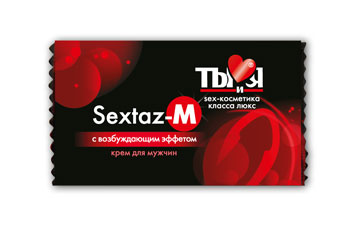 Возбуждающий крем Sextaz-M для мужчин в одноразовой упаковке - 1,5 гр. - Биоритм - купить с доставкой во Владивостоке