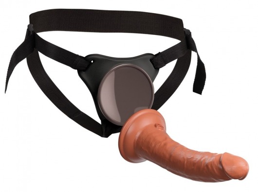 Страпон-система Comfy Silicone Body Dock Kit - 21 см. - Pipedream - купить с доставкой во Владивостоке