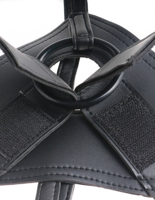 Страпон с телесной насадкой 7  Uncut with Strap on Harness - 18 см. - Pipedream - купить с доставкой во Владивостоке