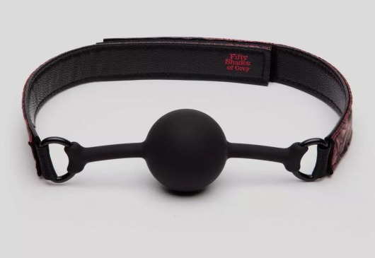 Кляп-шар на двусторонних ремешках Reversible Silicone Ball Gag - Fifty Shades of Grey - купить с доставкой во Владивостоке