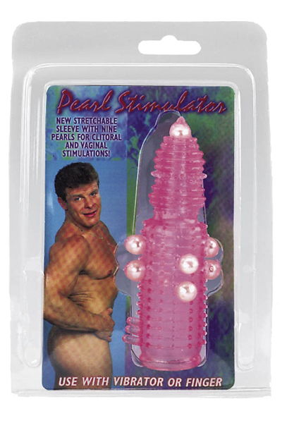Розовая эластичная насадка на пенис с жемчужинами, точками и шипами Pearl Stimulator - 11,5 см. - Tonga - во Владивостоке купить с доставкой