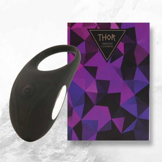 Черное эрекционное виброкольцо Thor Cockring - FeelzToys - во Владивостоке купить с доставкой