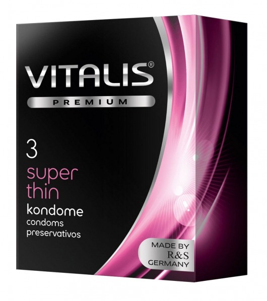 Ультратонкие презервативы VITALIS PREMIUM super thin - 3 шт. - Vitalis - купить с доставкой во Владивостоке