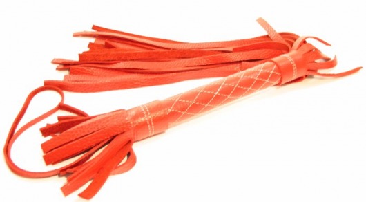 Красная плетка из натуральной кожи - БДСМ Арсенал - купить с доставкой во Владивостоке