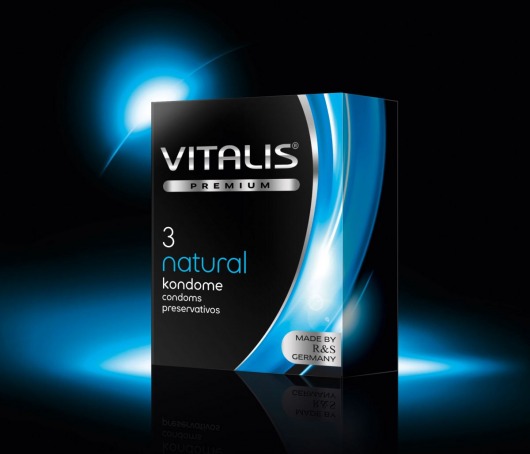 Классические презервативы VITALIS PREMIUM natural - 3 шт. - Vitalis - купить с доставкой во Владивостоке