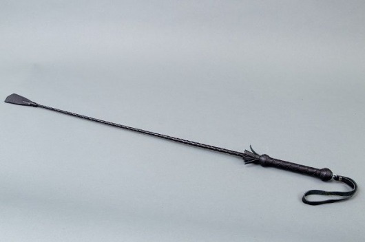 Плетёный длинный стек с наконечником-хлопушкой - 85 см. - Подиум - купить с доставкой во Владивостоке