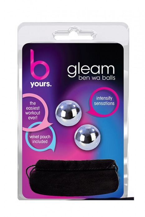 Серебристые вагинальные шарики Gleam Stainless Steel Kegel Balls - Blush Novelties