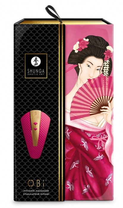 Малиновый клиторальный вибростимулятор OBI - Shunga