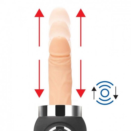 Портативная секс-машина Thrusting Compact Sex Machine c 2 насадками - Lux Fetish - купить с доставкой во Владивостоке