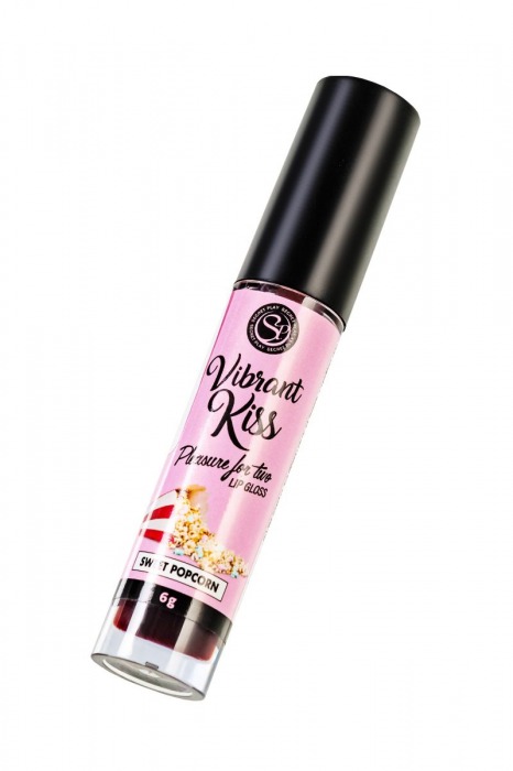 Бальзам для губ Lip Gloss Vibrant Kiss со вкусом попкорна - 6 гр. - Secret Play - купить с доставкой во Владивостоке