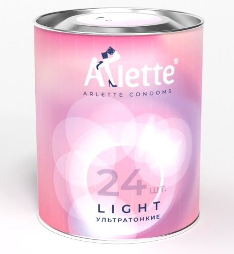 Ультратонкие презервативы Arlette Light - 24 шт. - Arlette - купить с доставкой во Владивостоке