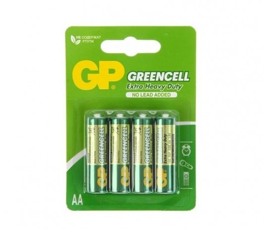 Батарейки солевые GP GreenCell AA/R6G - 4 шт. - Элементы питания - купить с доставкой во Владивостоке