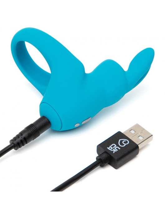 Голубое эрекционное виброкольцо Happy Rabbit Rechargeable Rabbit Cock Ring - Happy Rabbit - во Владивостоке купить с доставкой