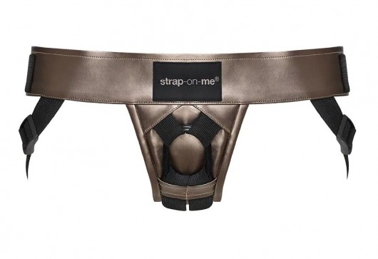 Бронзовый пояс для насадок Curious Harness - Strap-on-me - купить с доставкой во Владивостоке